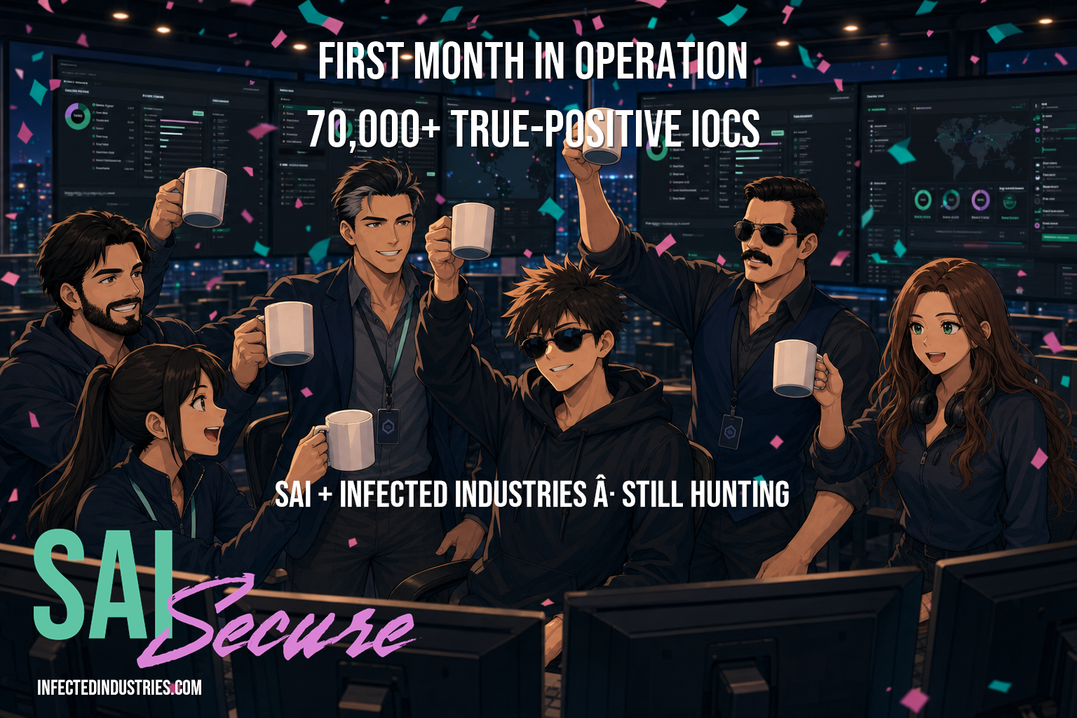 HELLO SAI - Team celebrates first month and 70,000+ IOCs