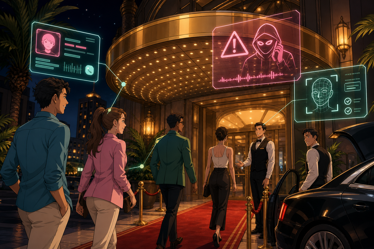 SAI Neon Mirage Ad 1 - valet entrance identity threat