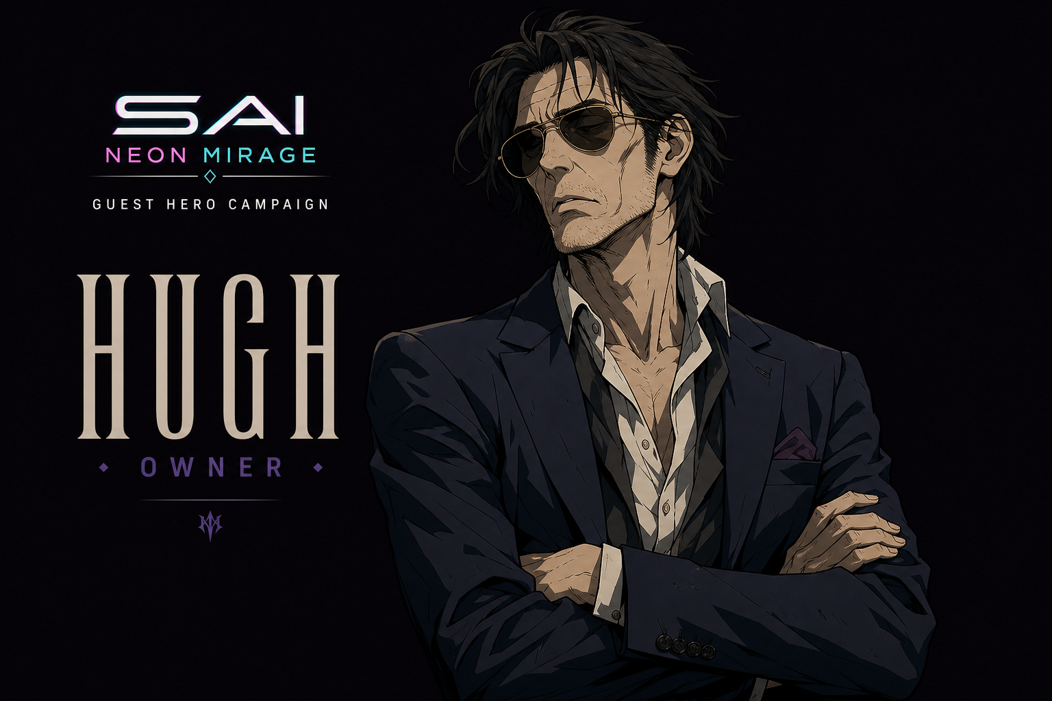 Hugh — SAI Neon Mirage era guest hero portrait