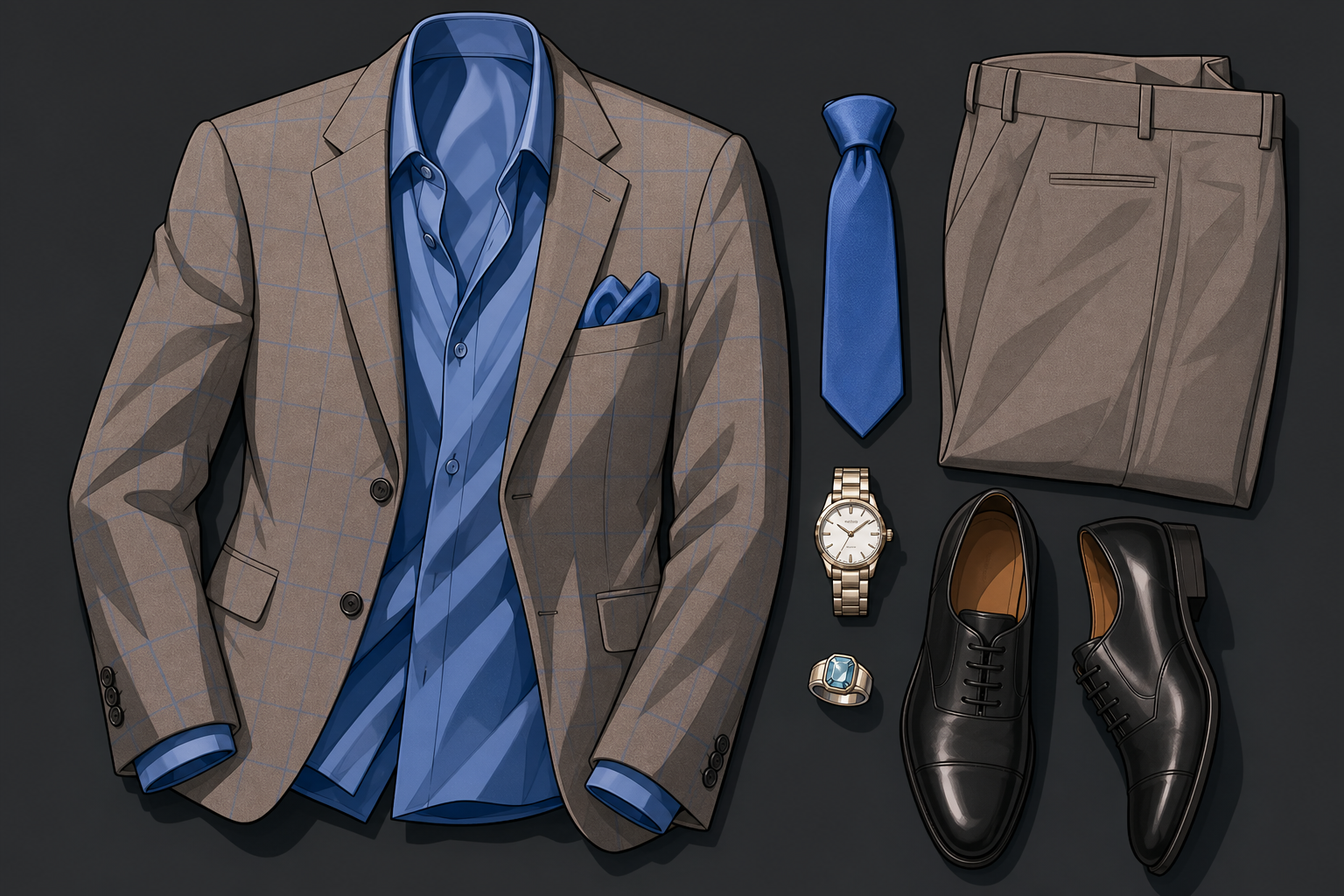 Ace surveillance wardrobe alternate — taupe overcheck