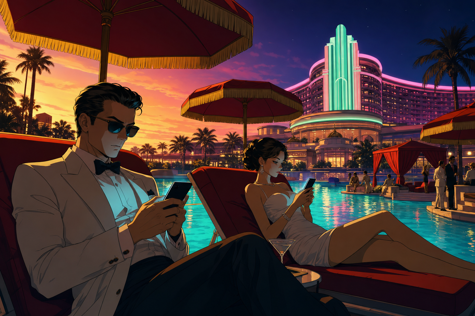 SAI Neon Mirage casino pool style master