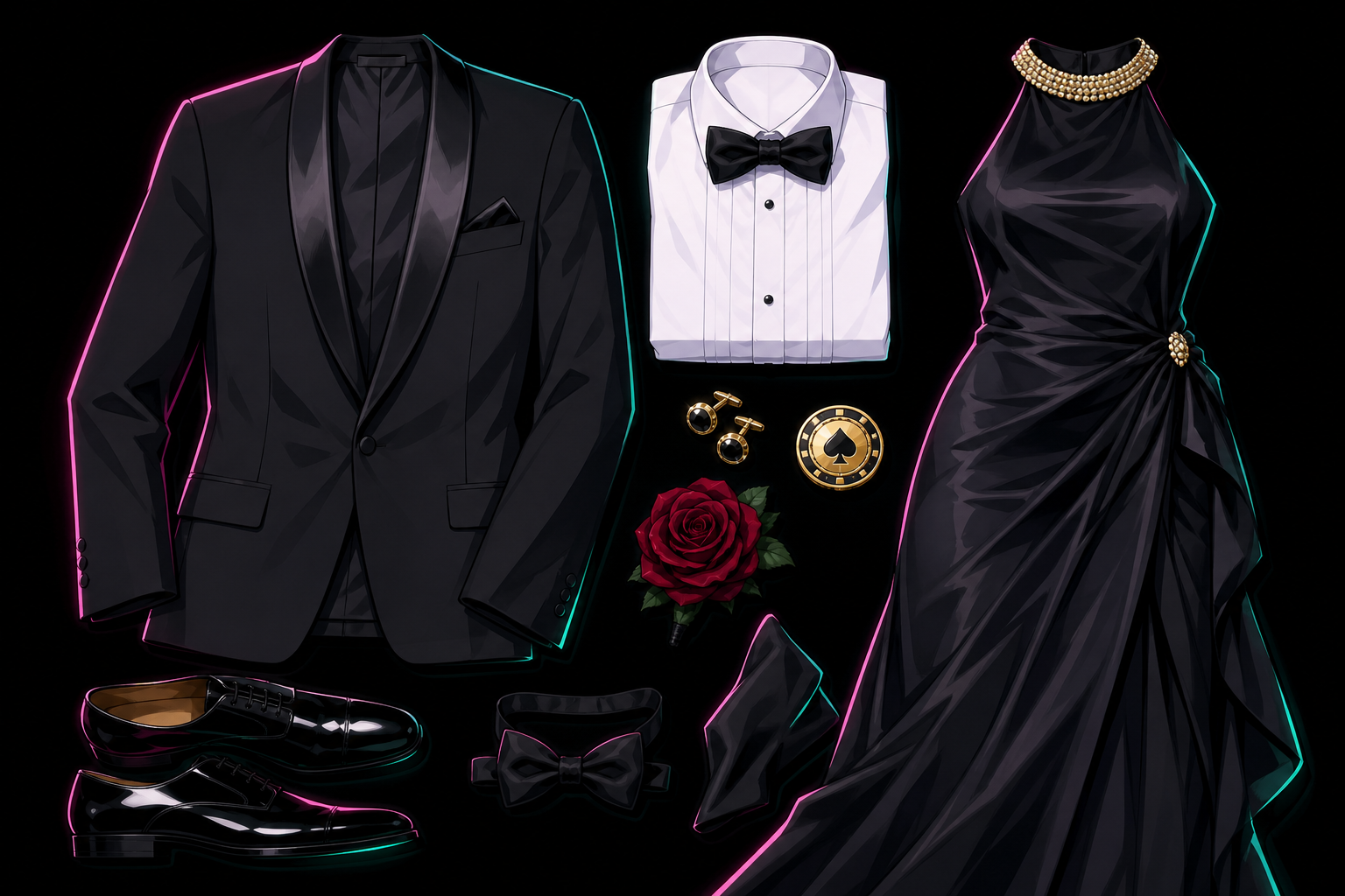 SAI Neon Mirage dressed-up casino wardrobe
