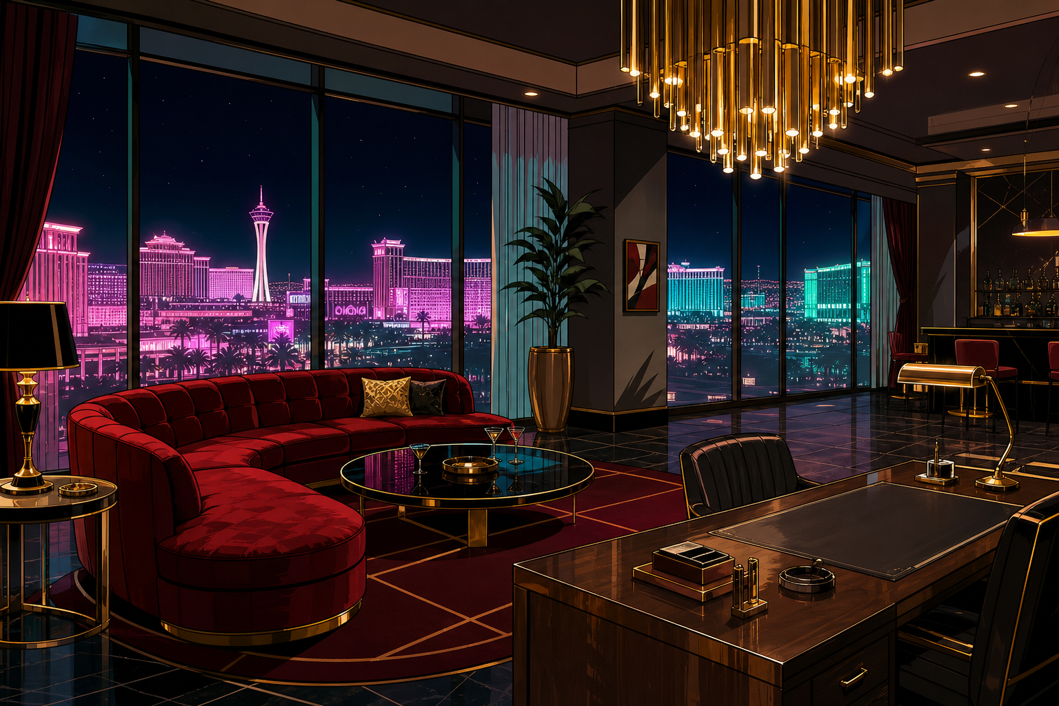 SAI Neon Mirage hotel suite style master