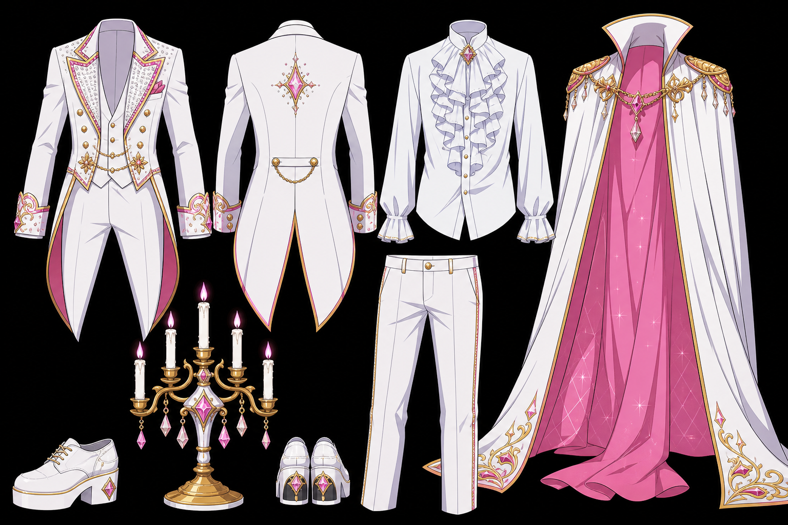Lee stage sequins wardrobe reference — rhinestone showman tailcoat