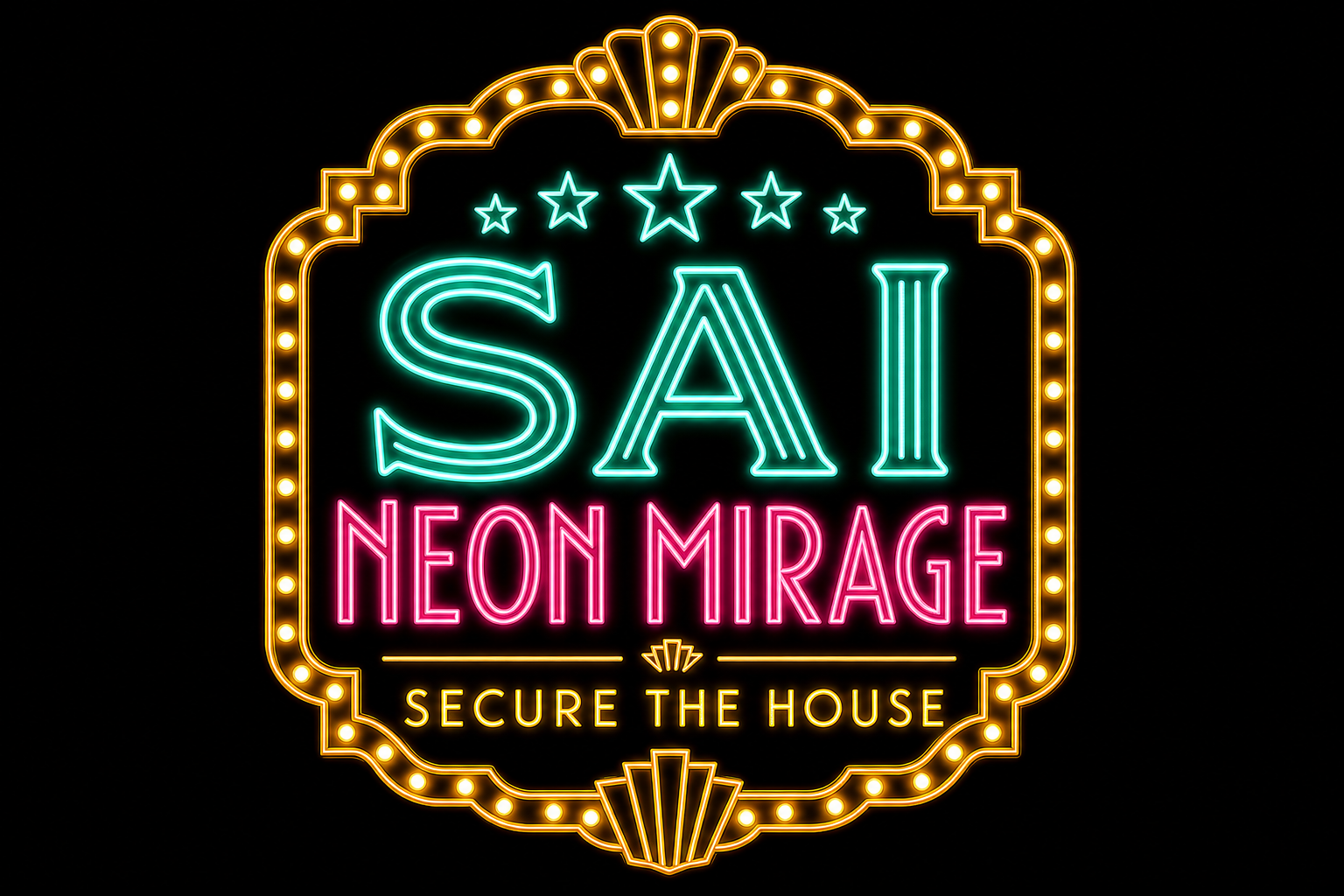 SAI Neon Mirage compact interior marquee sign reference