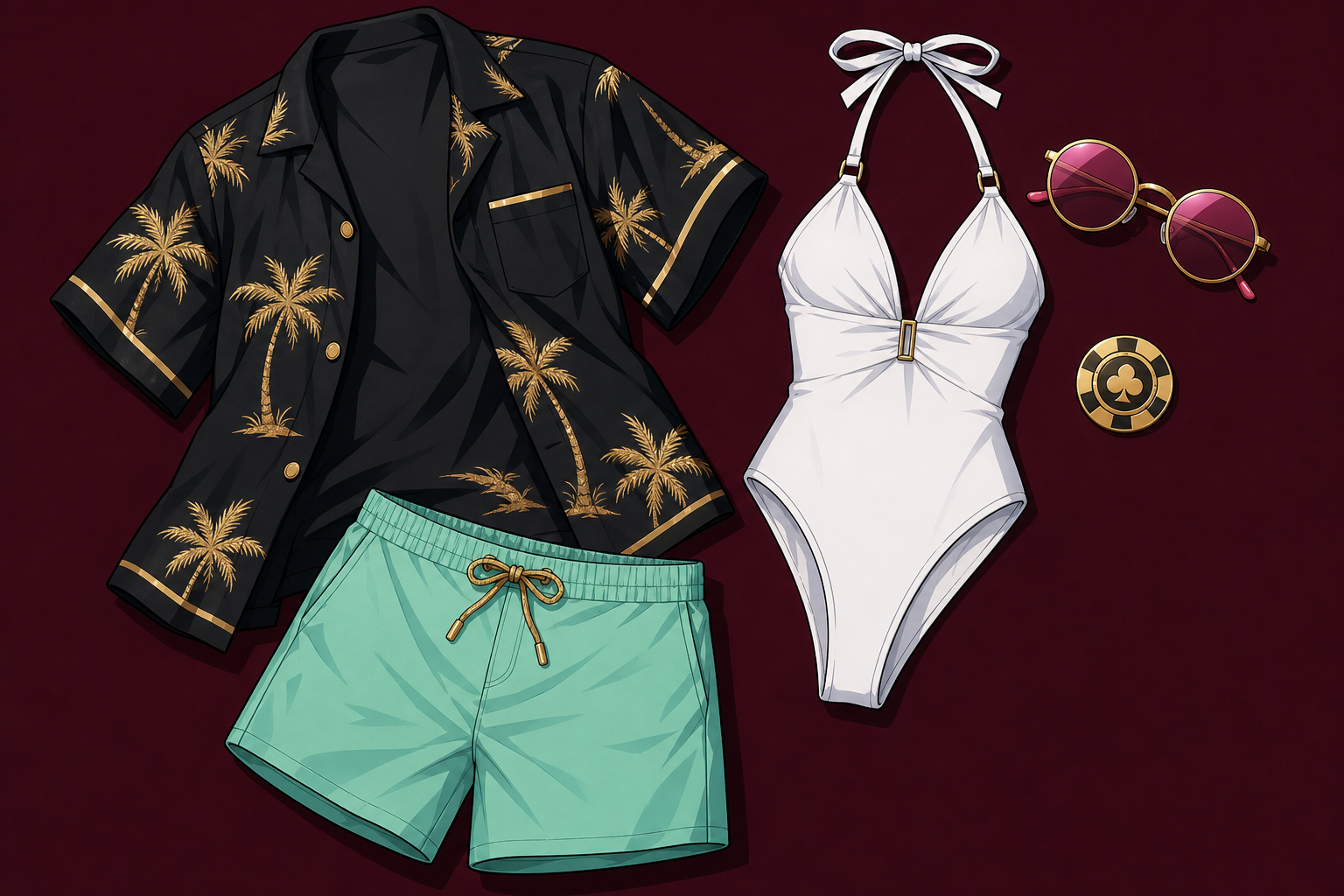 SAI Neon Mirage pool wear wardrobe alternate