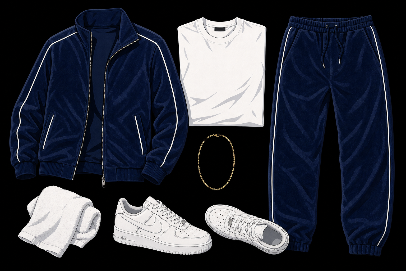 Tony tracksuit wardrobe reference — suburban leisure
