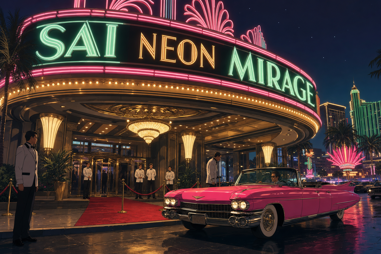 SAI Neon Mirage valet entrance style master