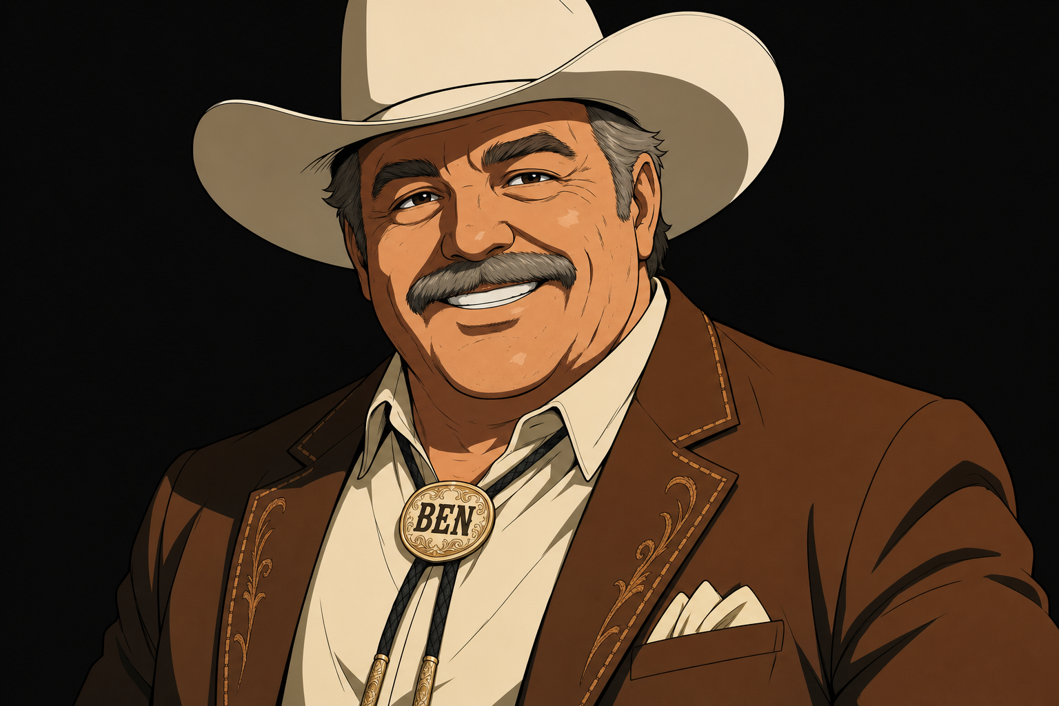 Ben - cel-shaded downtown poker impresario era guest hero portrait