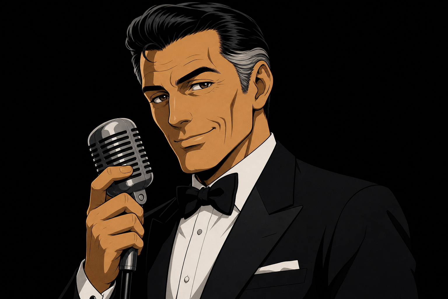 Frankie - cel-shaded Copa crooner era guest hero portrait