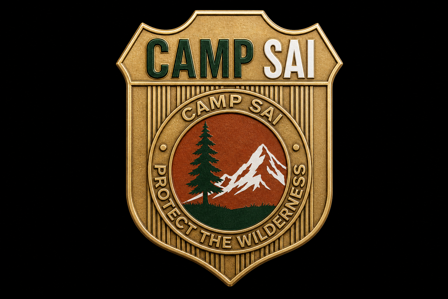 Camp SAI ranger shield badge — primary insignia